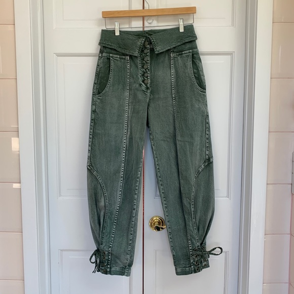 Ulla Johnson Green Kingston Cargo Jean, size 4 - Picture 16 of 16